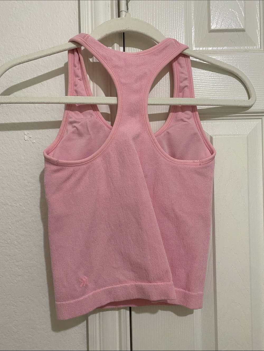 All in Motion Light Pink Ribbed Racerback Tank - Picture 3 of 4